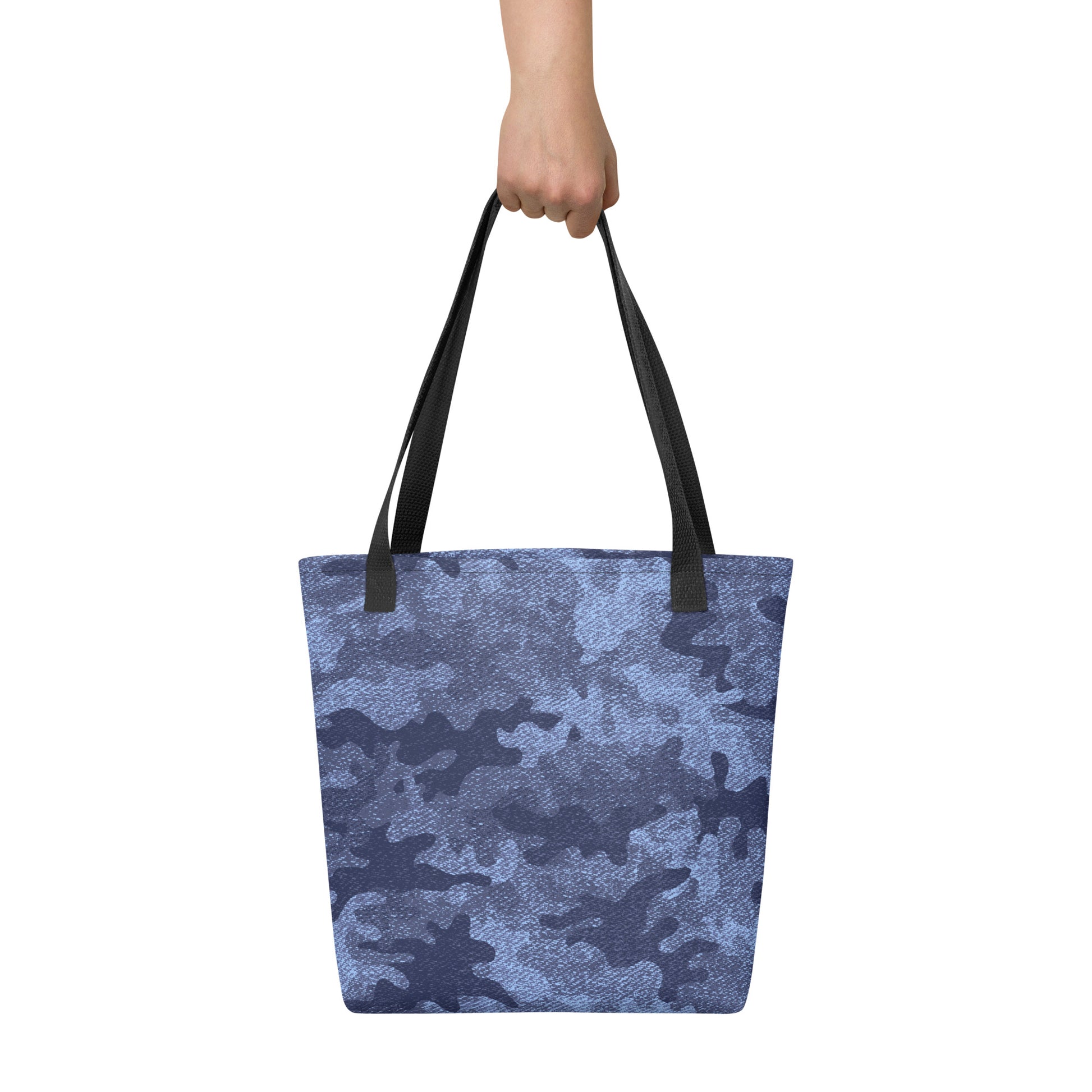 Camo Tote Bag | Denim Blue Camouflage