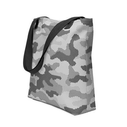 Camo Tote Bag | Black & White Digital Camouflage