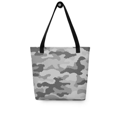 Camo Tote Bag | Black & White Digital Camouflage