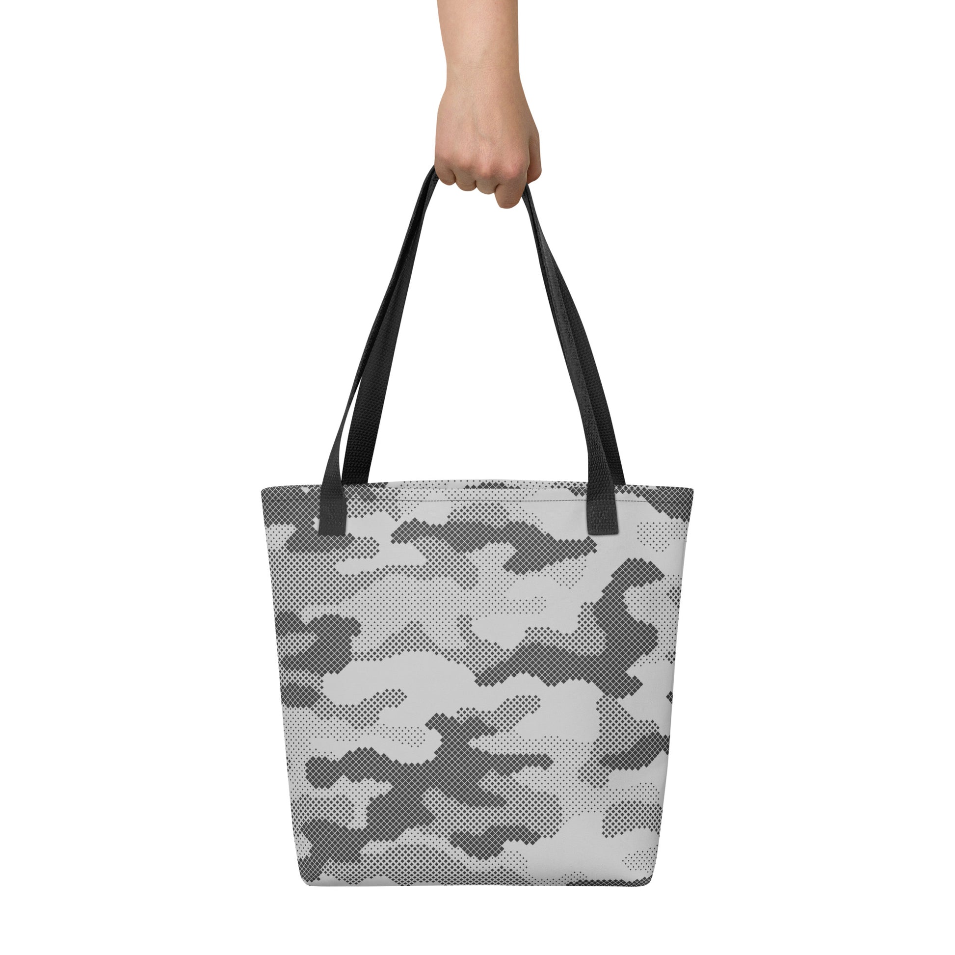 Camo Tote Bag | Black & White Digital Camouflage