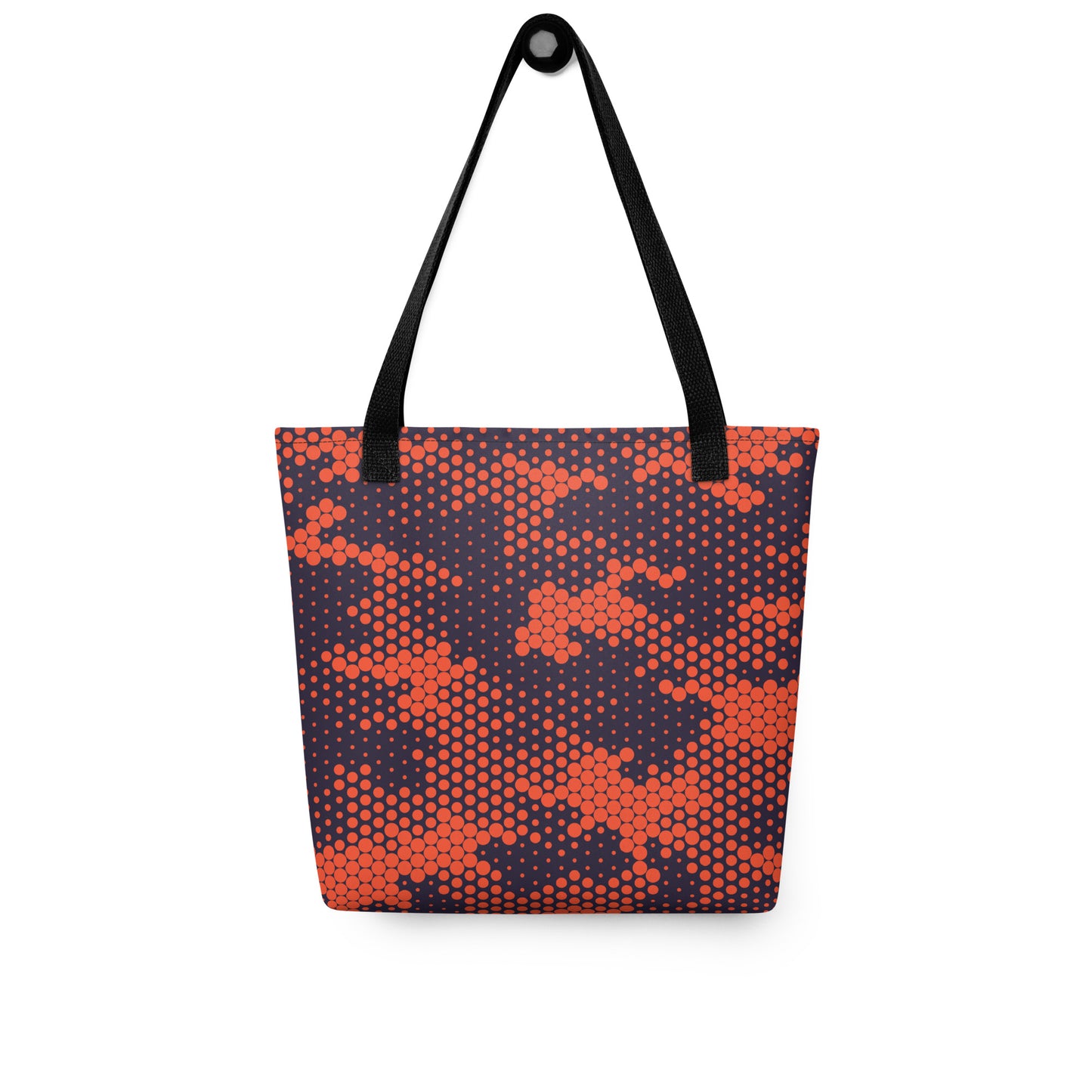 Camo Tote Bag | Orange & Blue Digital Camouflage