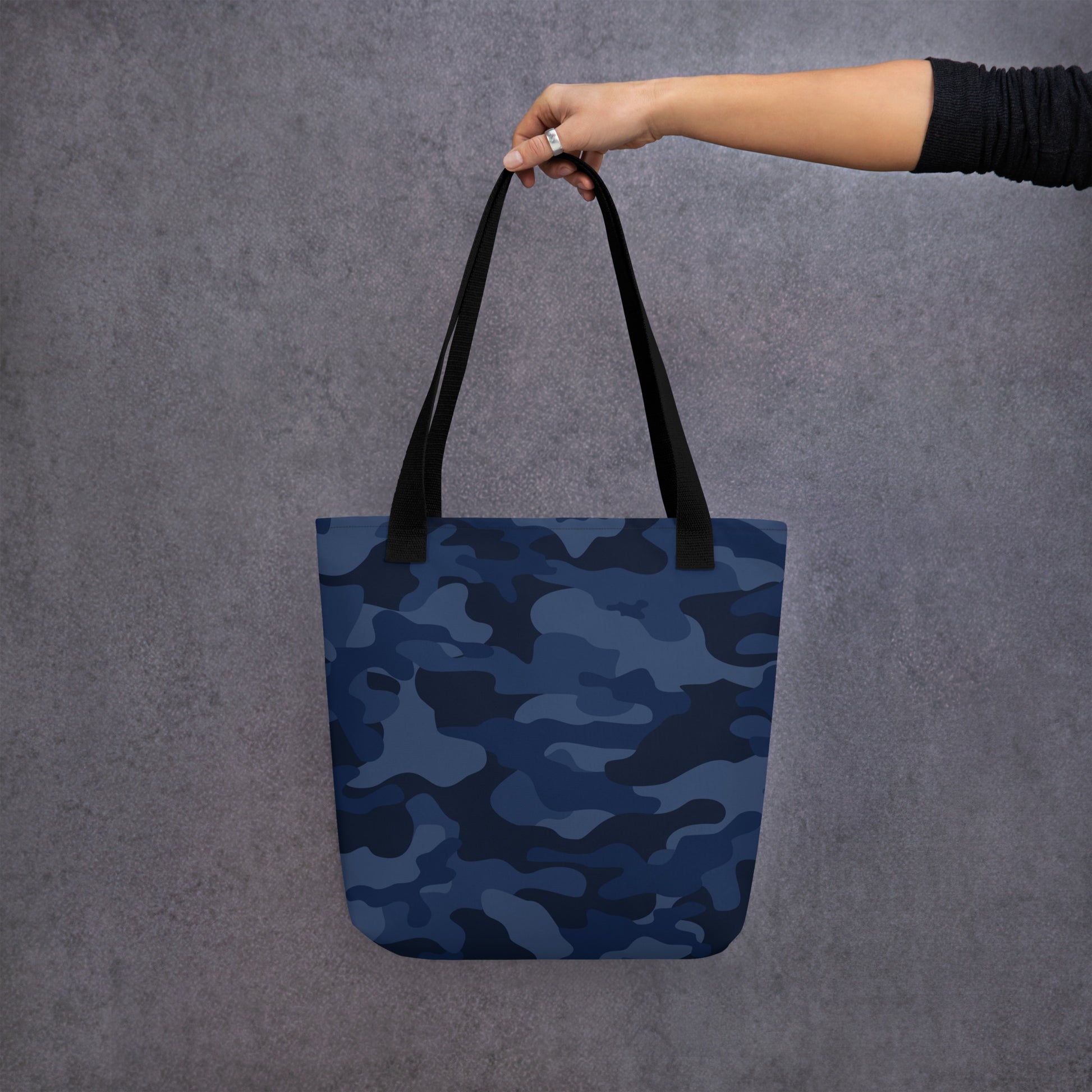 Camo Tote Bag | Deep Blue Camouflage