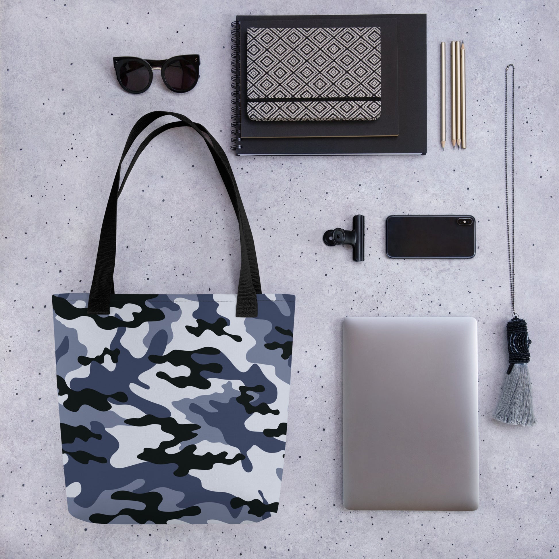 Camo Tote Bag | Light Blue Camouflage