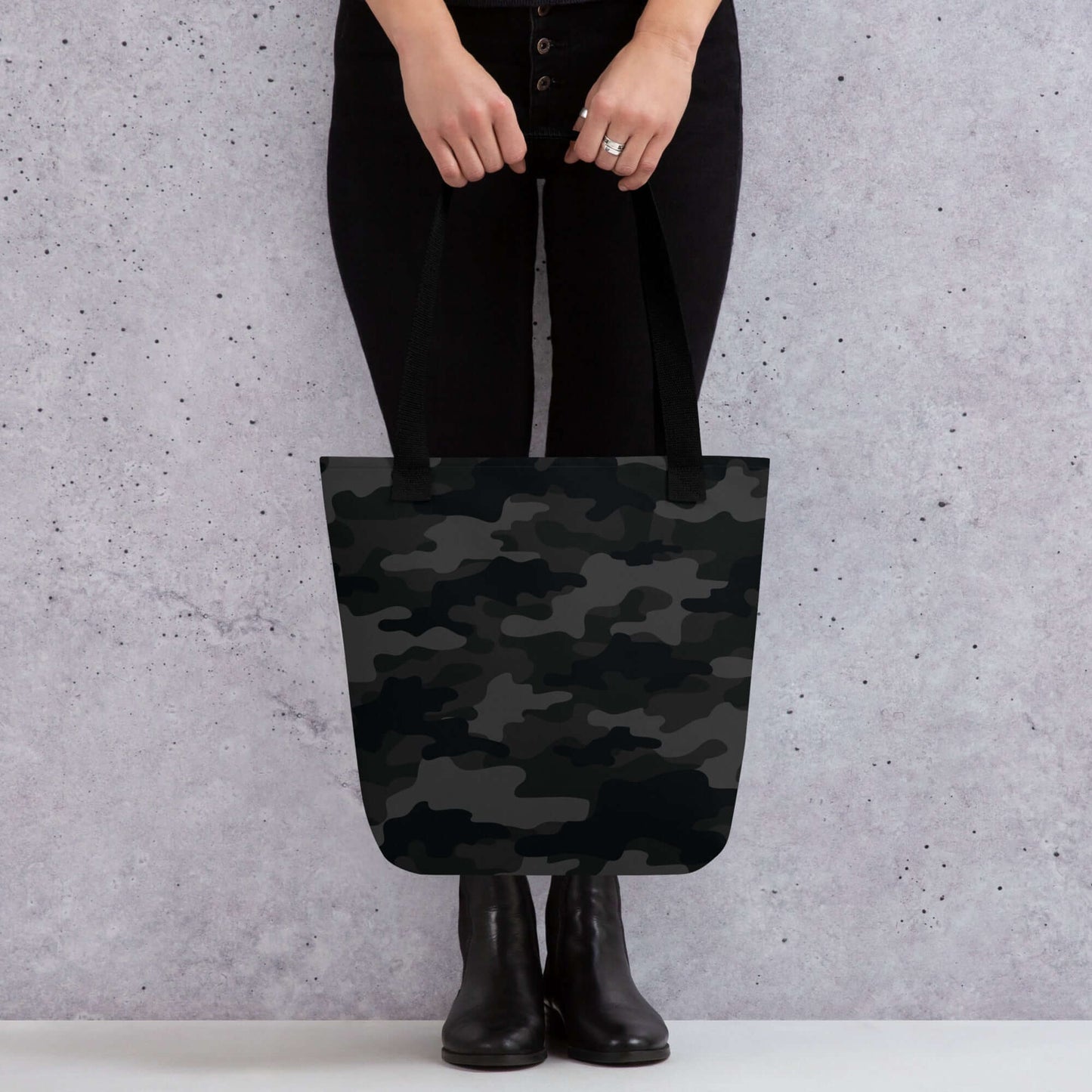 Camo Tote Bag | Black Camouflage