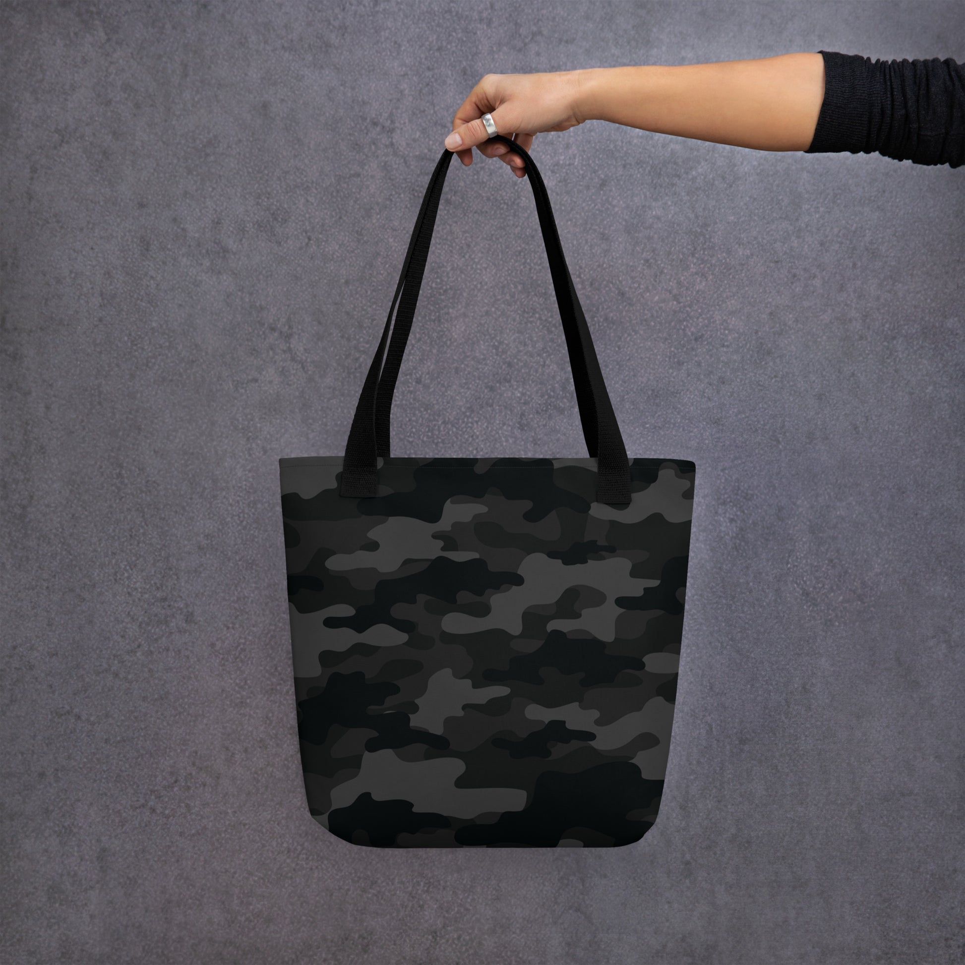 Camo Tote Bag | Black Camouflage