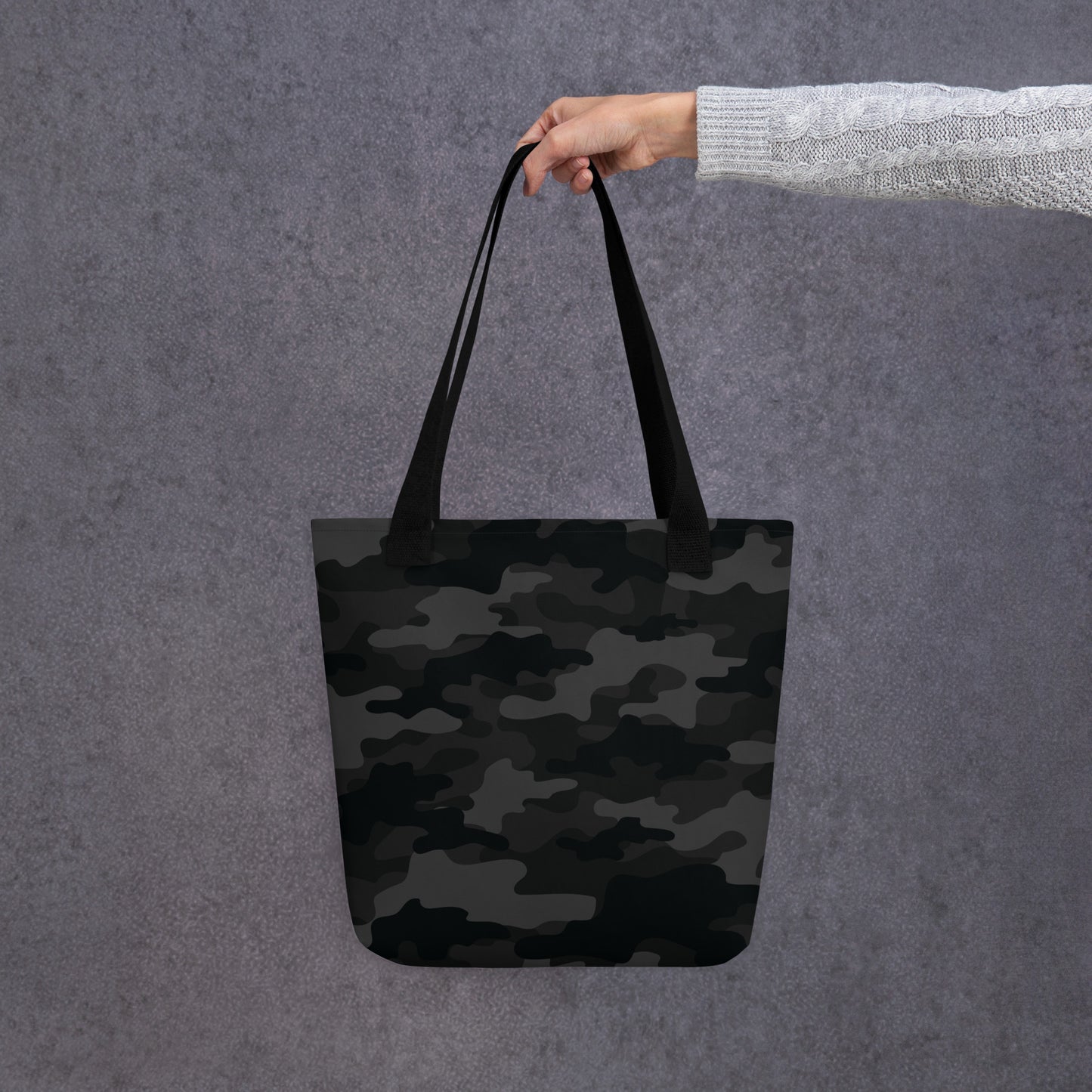 Camo Tote Bag | Black Camouflage