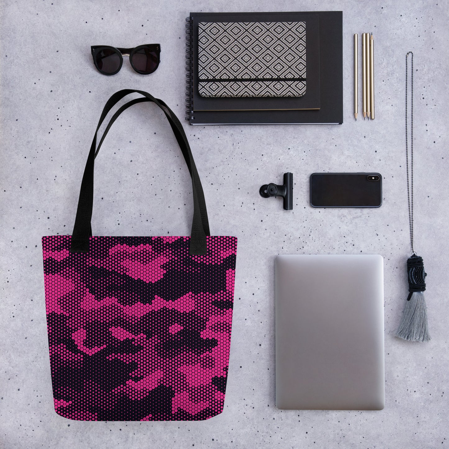 Camo Tote Bag | Pink Digital Camouflage