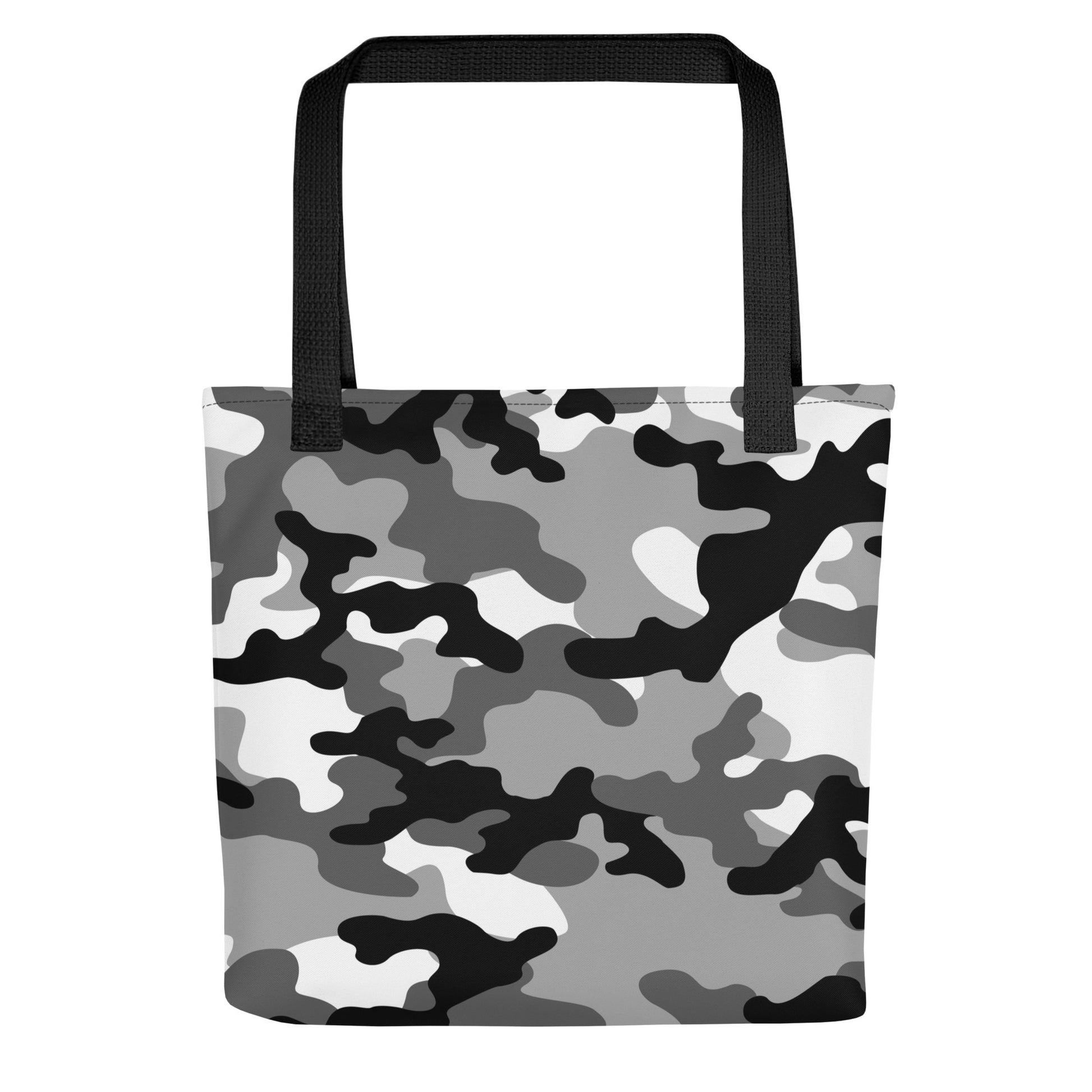 Camo Tote Bag | Black, Gray & White Camouflage