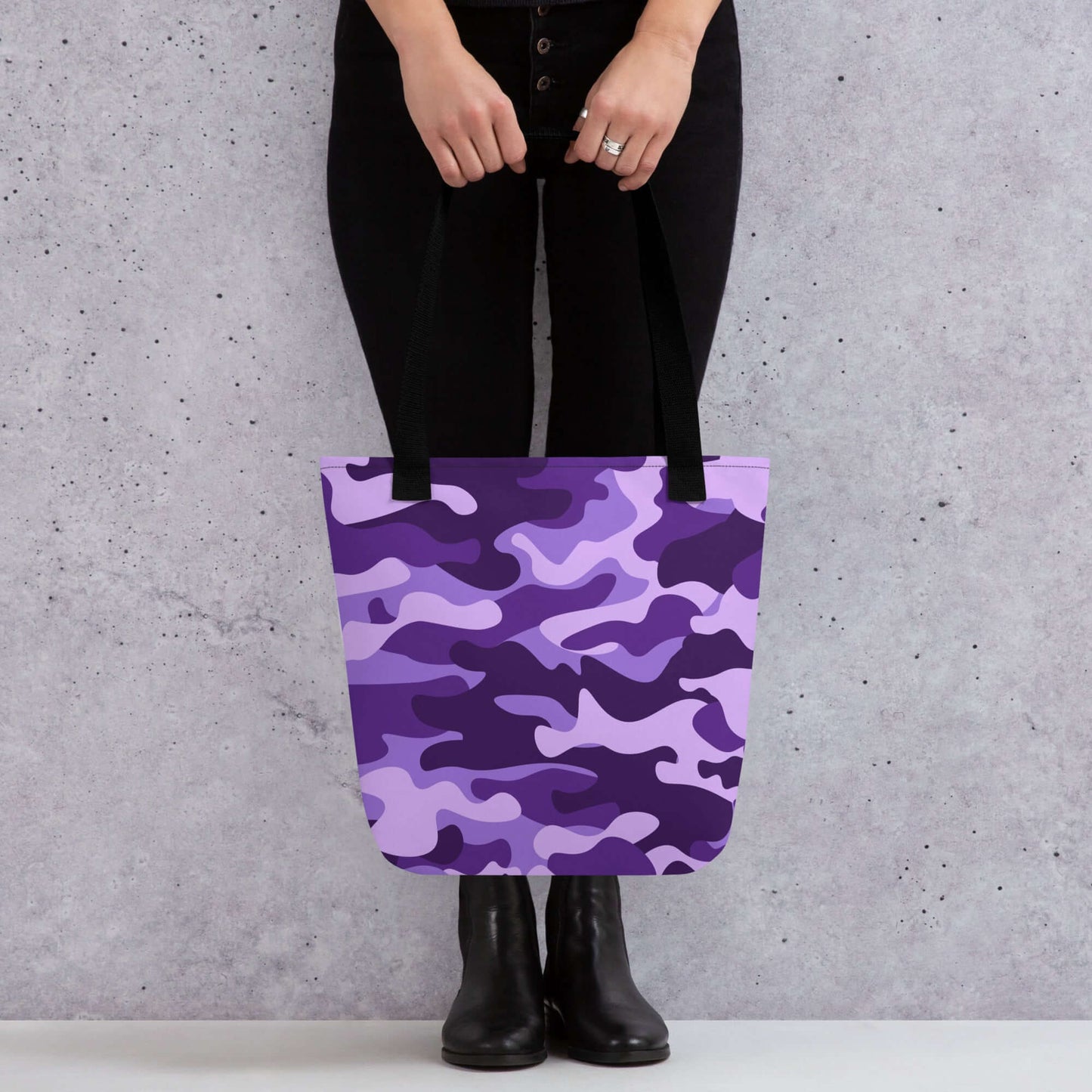 Camo Tote Bag | Purple, Blue & Mauve Camouflage