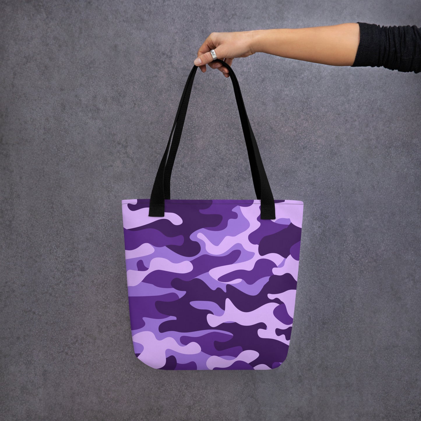 Camo Tote Bag | Purple, Blue & Mauve Camouflage