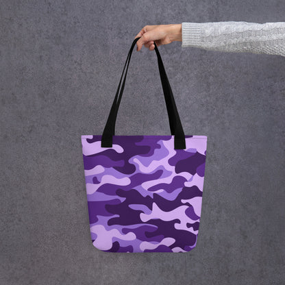 Camo Tote Bag | Purple, Blue & Mauve Camouflage