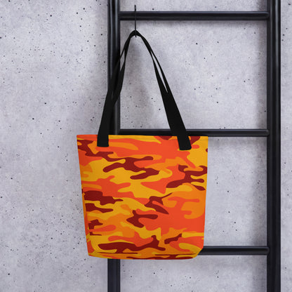 Camo Tote Bag | Orange & Red Camouflage