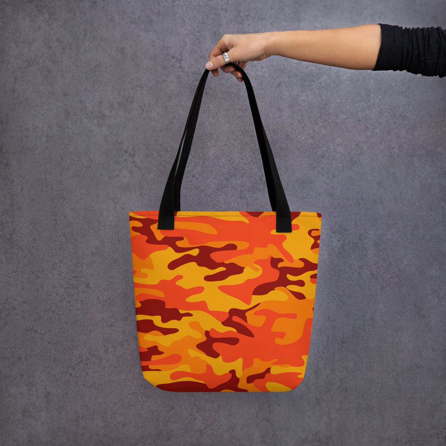 Camo Tote Bag | Orange & Red Camouflage