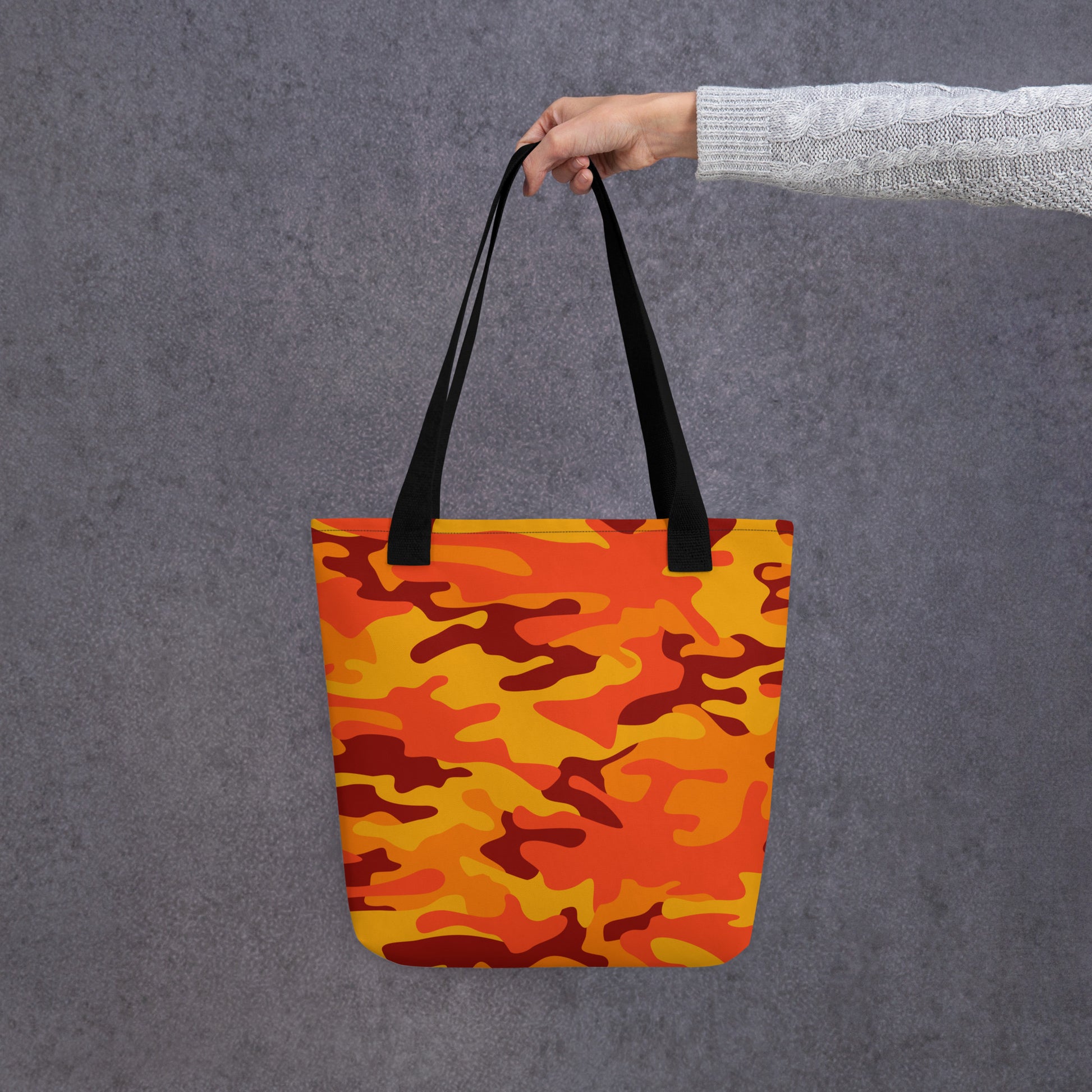 Camo Tote Bag | Orange & Red Camouflage