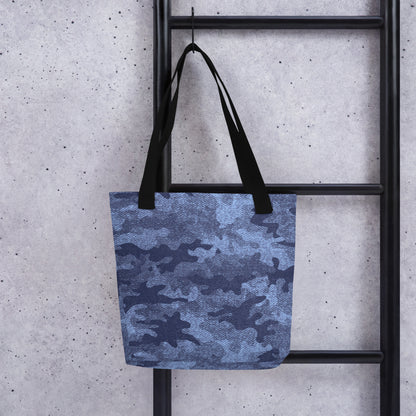 Camo Tote Bag | Denim Blue Camouflage