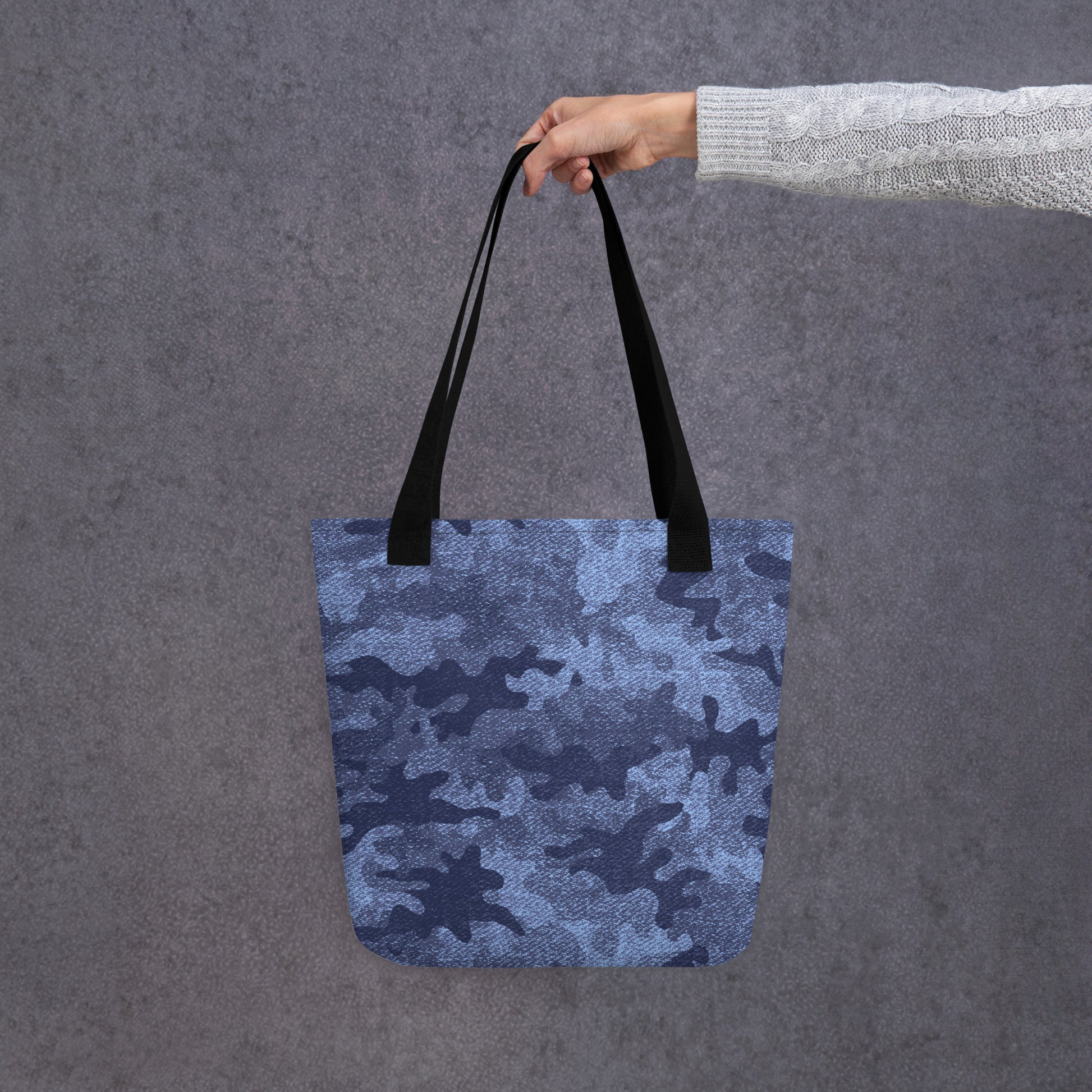 Camo Tote Bag | Denim Blue Camouflage