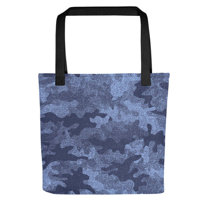 Camo Tote Bag | Denim Blue Camouflage