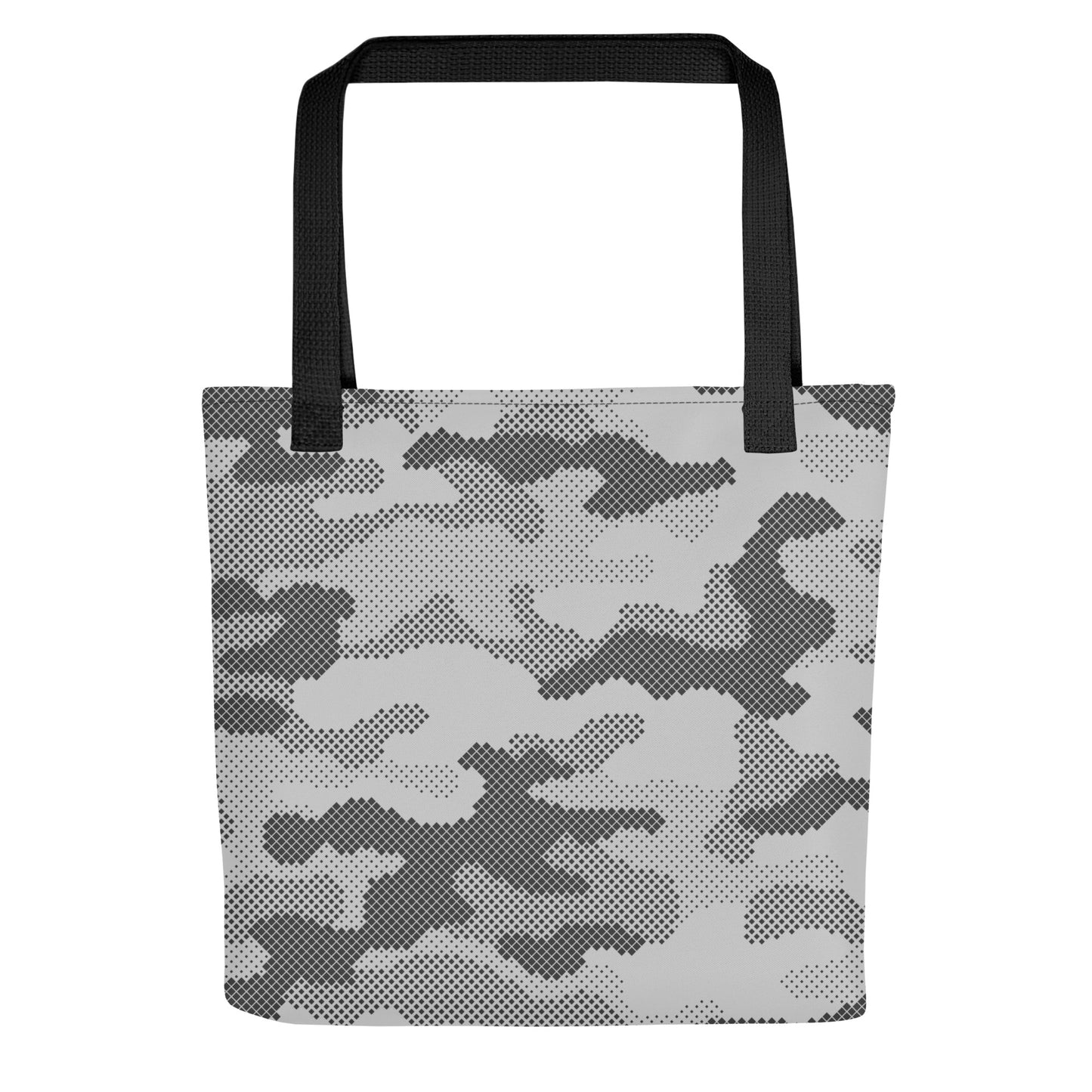 Camo Tote Bag | Black & White Digital Camouflage