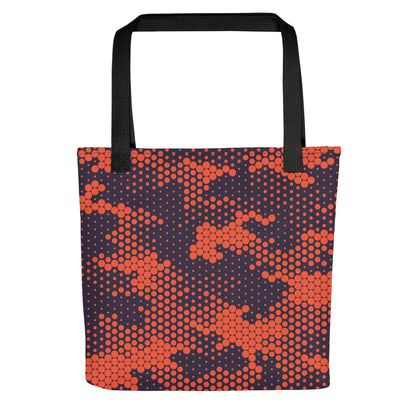 Camo Tote Bag | Orange & Blue Digital Camouflage