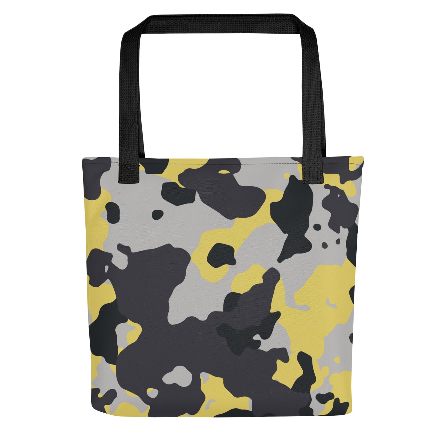 Camo Tote Bag | Yellow, Black & Silver Camouflage