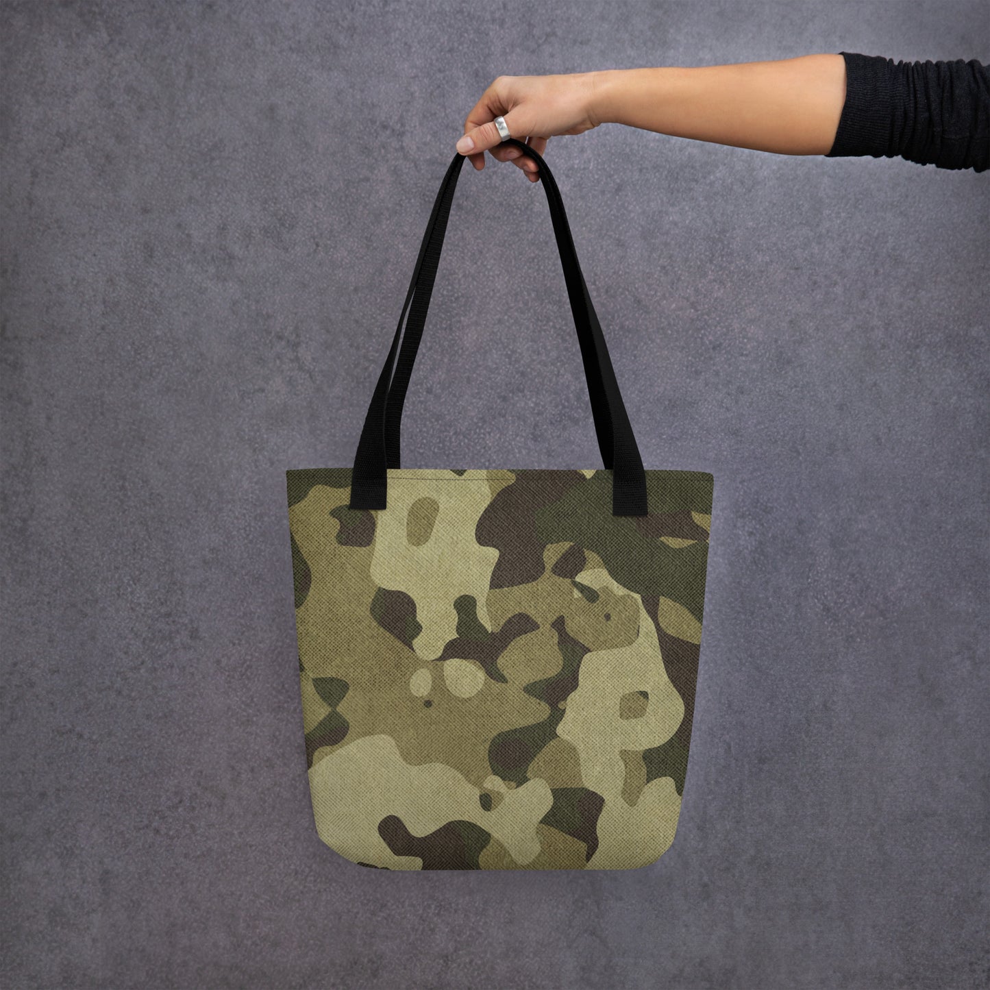 Camo Tote Bag | Green Fabric Camouflage