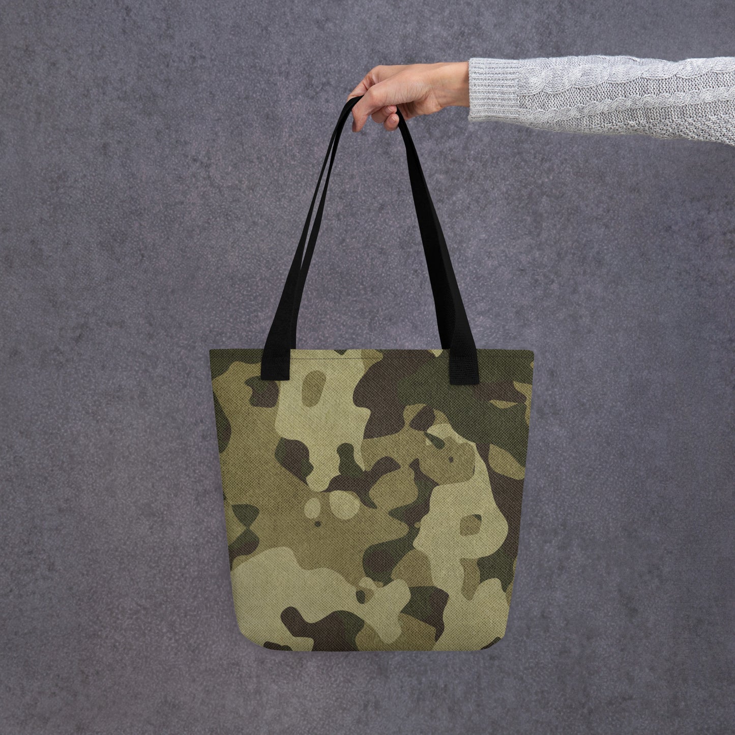 Camo Tote Bag | Green Fabric Camouflage