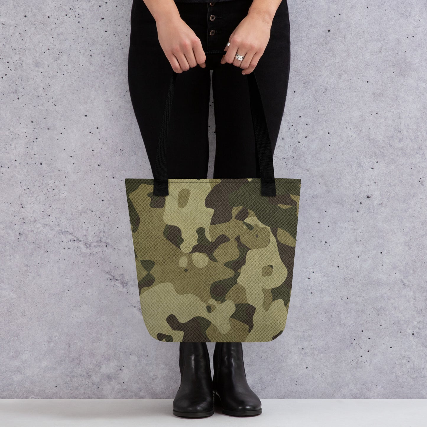 Camo Tote Bag | Green Fabric Camouflage