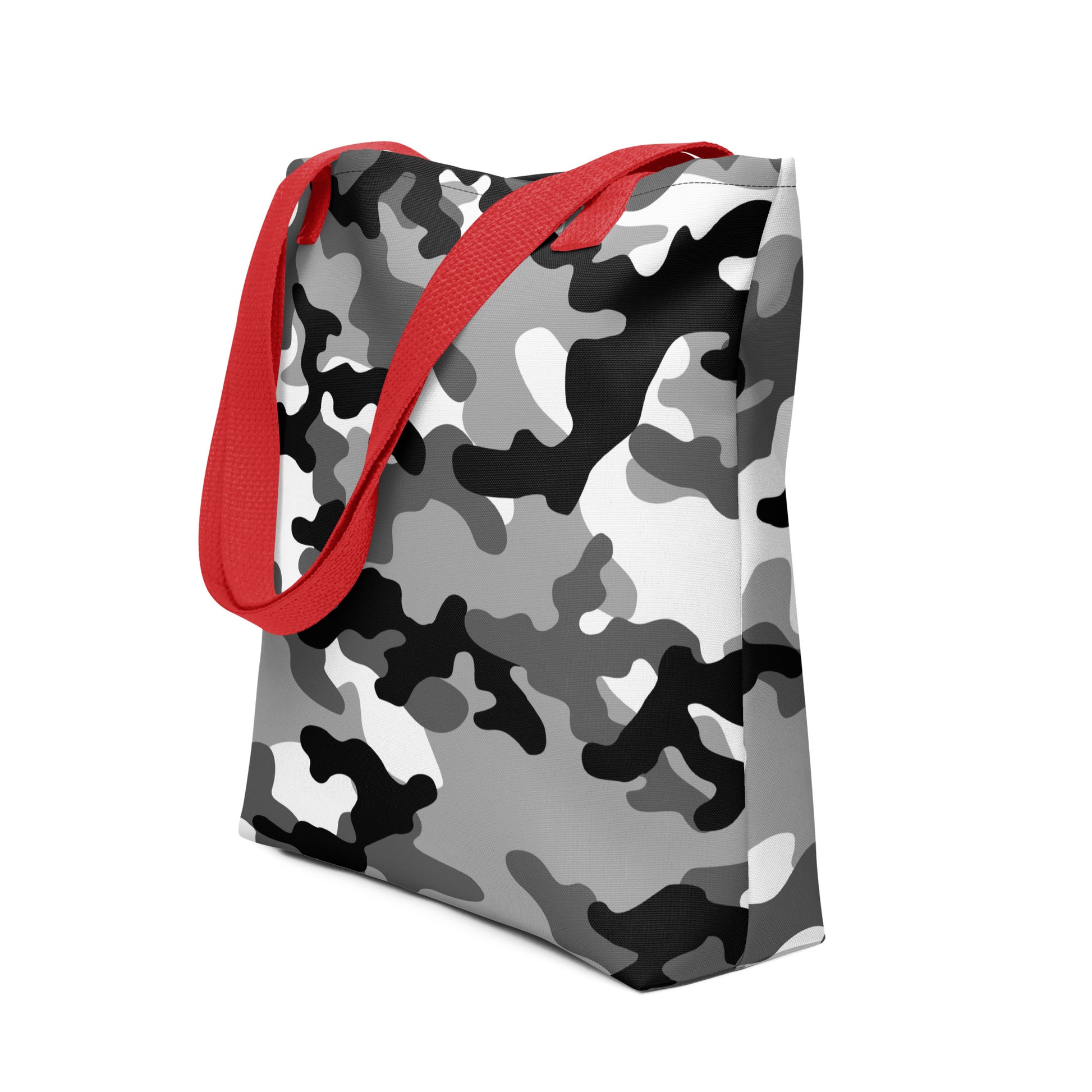 Camo Tote Bag | Black, Gray & White Camouflage