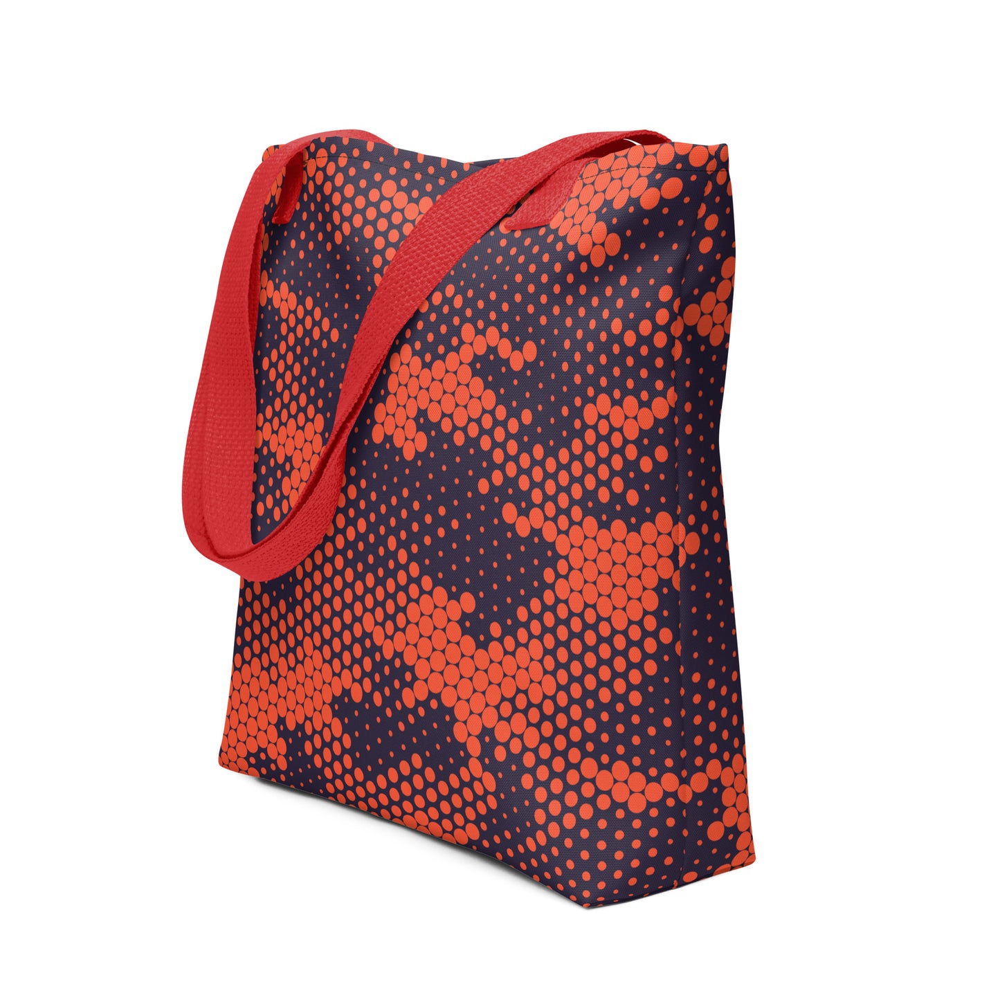 Camo Tote Bag | Orange & Blue Digital Camouflage