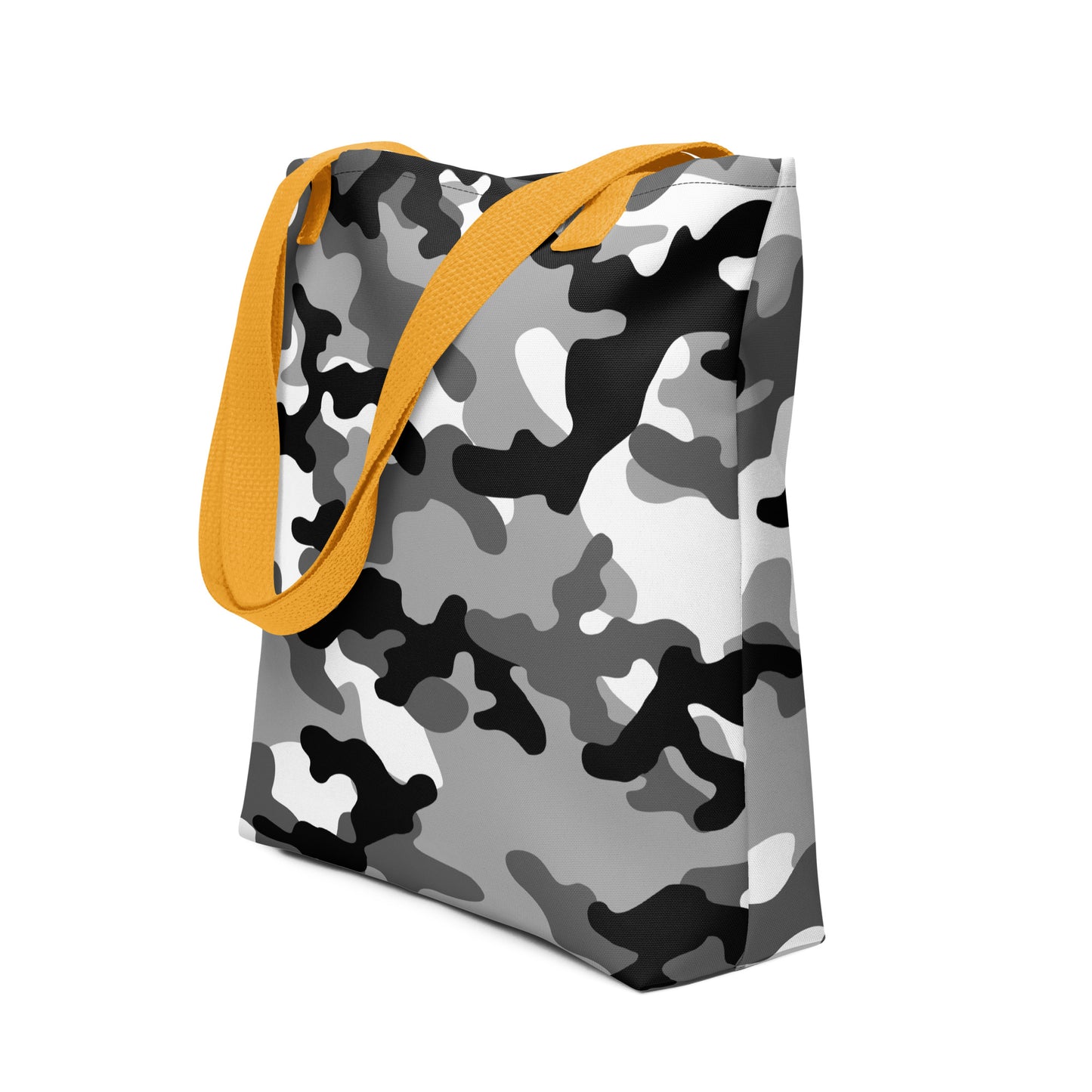 Camo Tote Bag | Black, Gray & White Camouflage