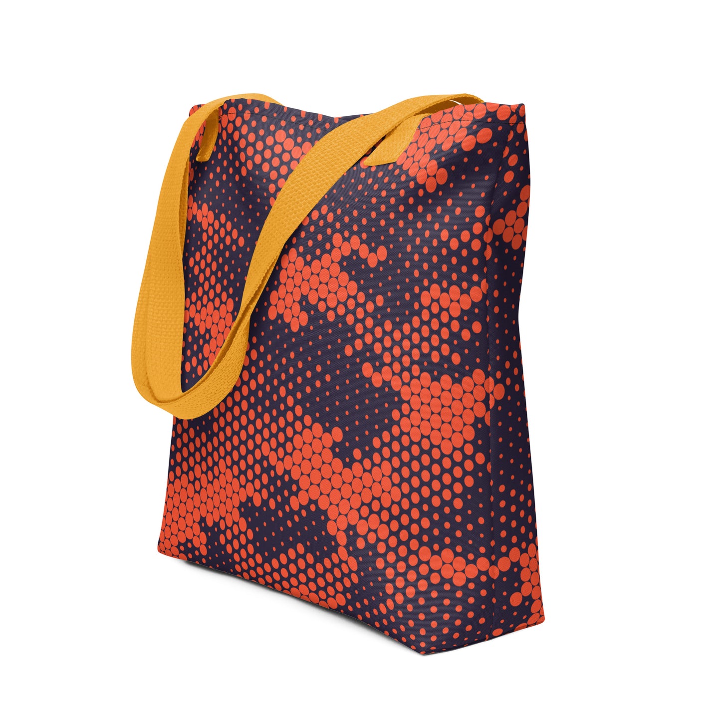 Camo Tote Bag | Orange & Blue Digital Camouflage