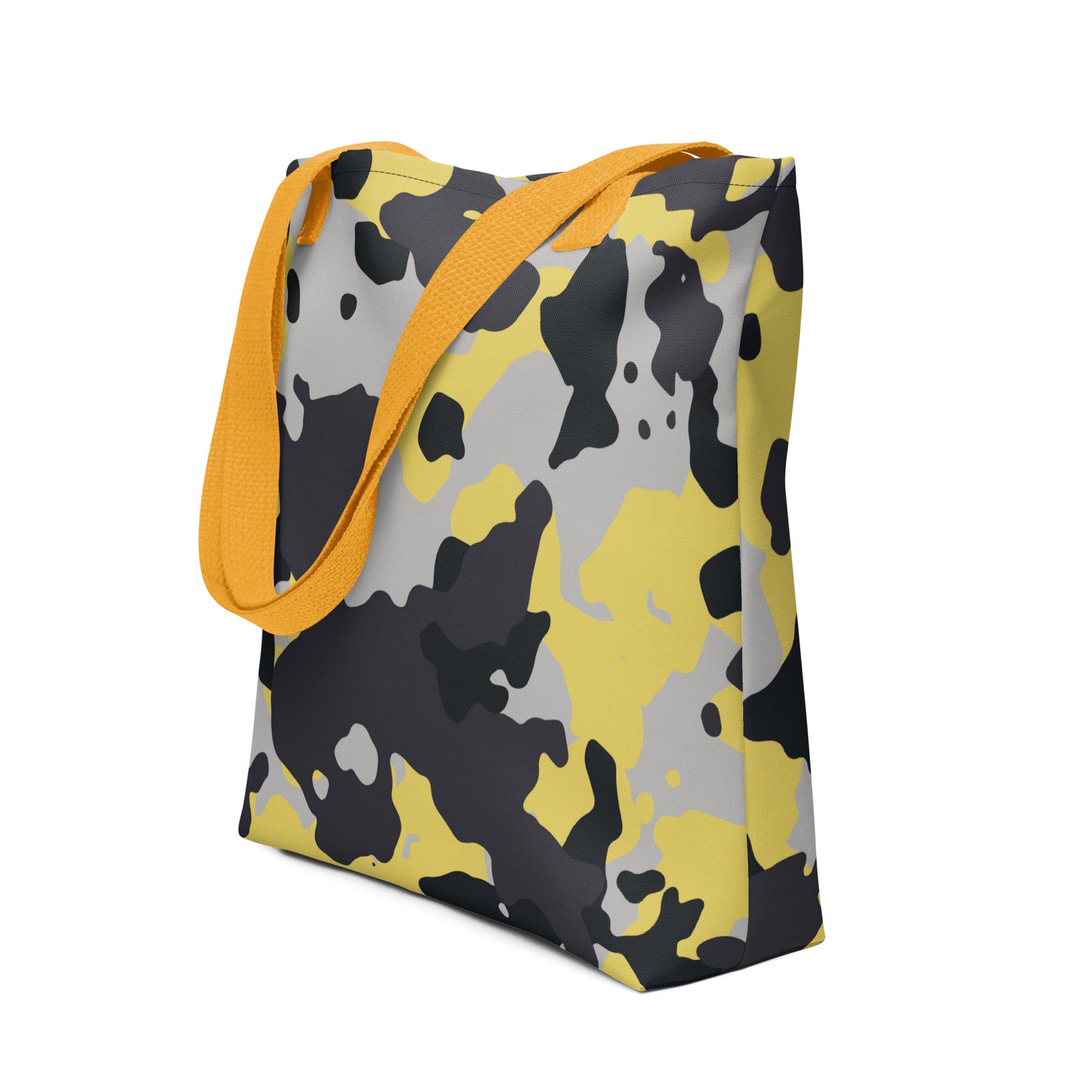 Camo Tote Bag | Yellow, Black & Silver Camouflage