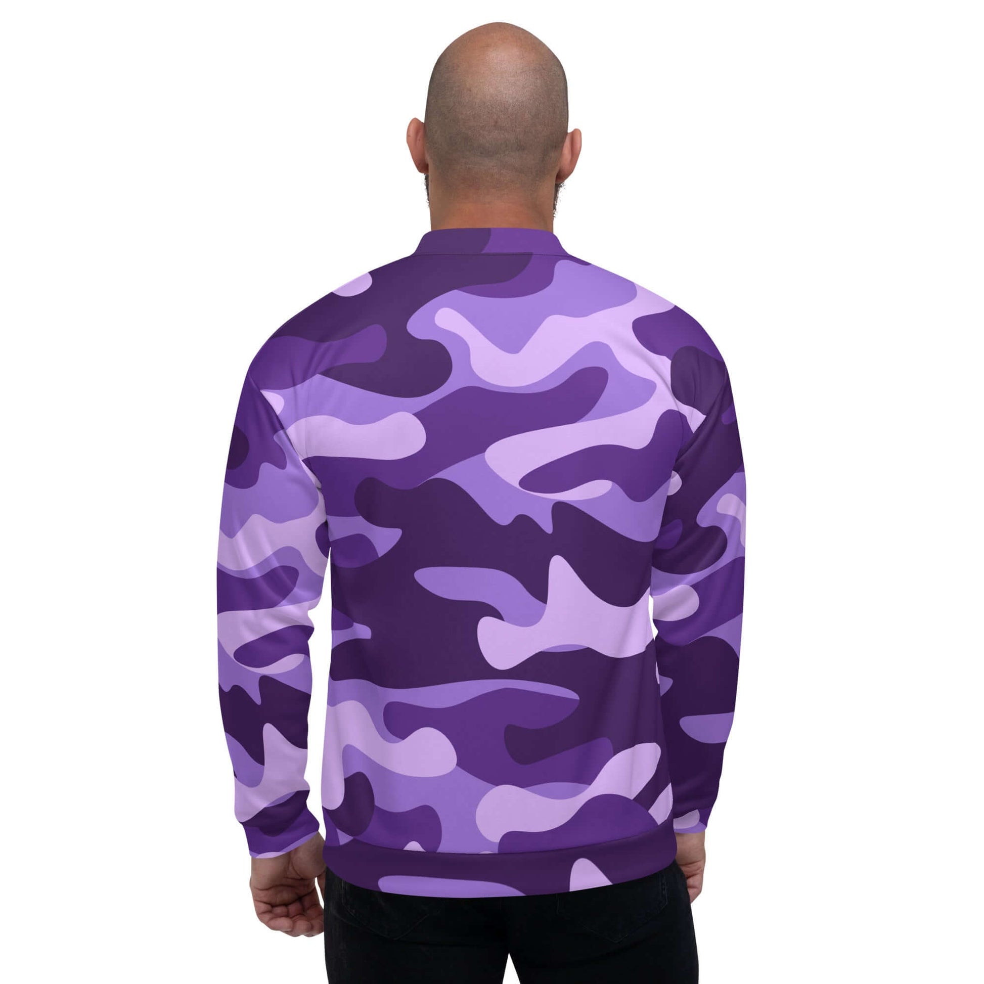 Camo Bomber Jacket | Unisex | Purple, Blue & Mauve