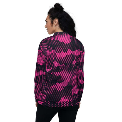 Camo Bomber Jacket | Unisex | Pink Digital Dotted