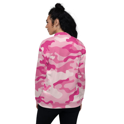 Camo Bomber Jacket | Unisex | Lavender Pink Camouflage