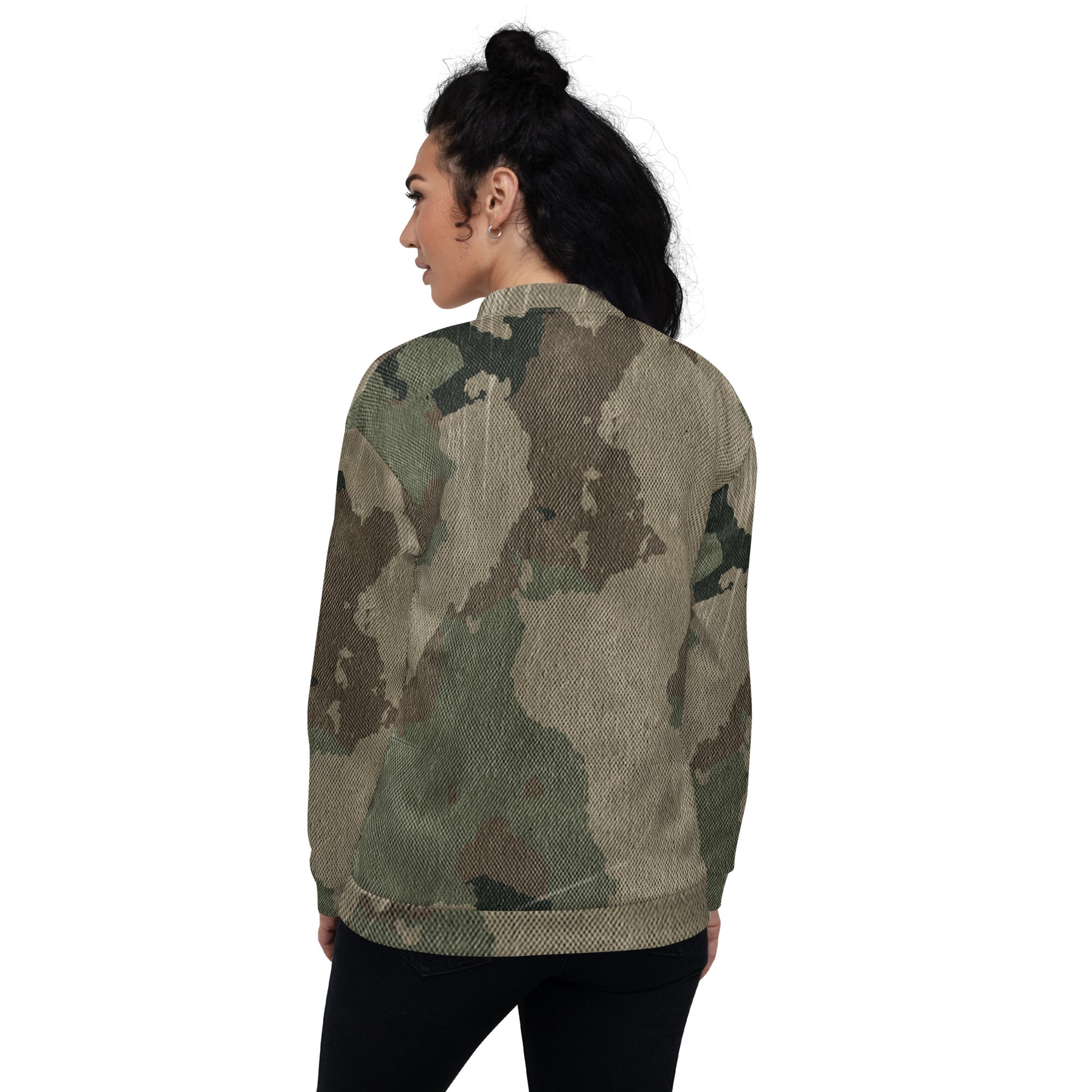 Camo Bomber Jacket | Unisex | Dirty Old Brown