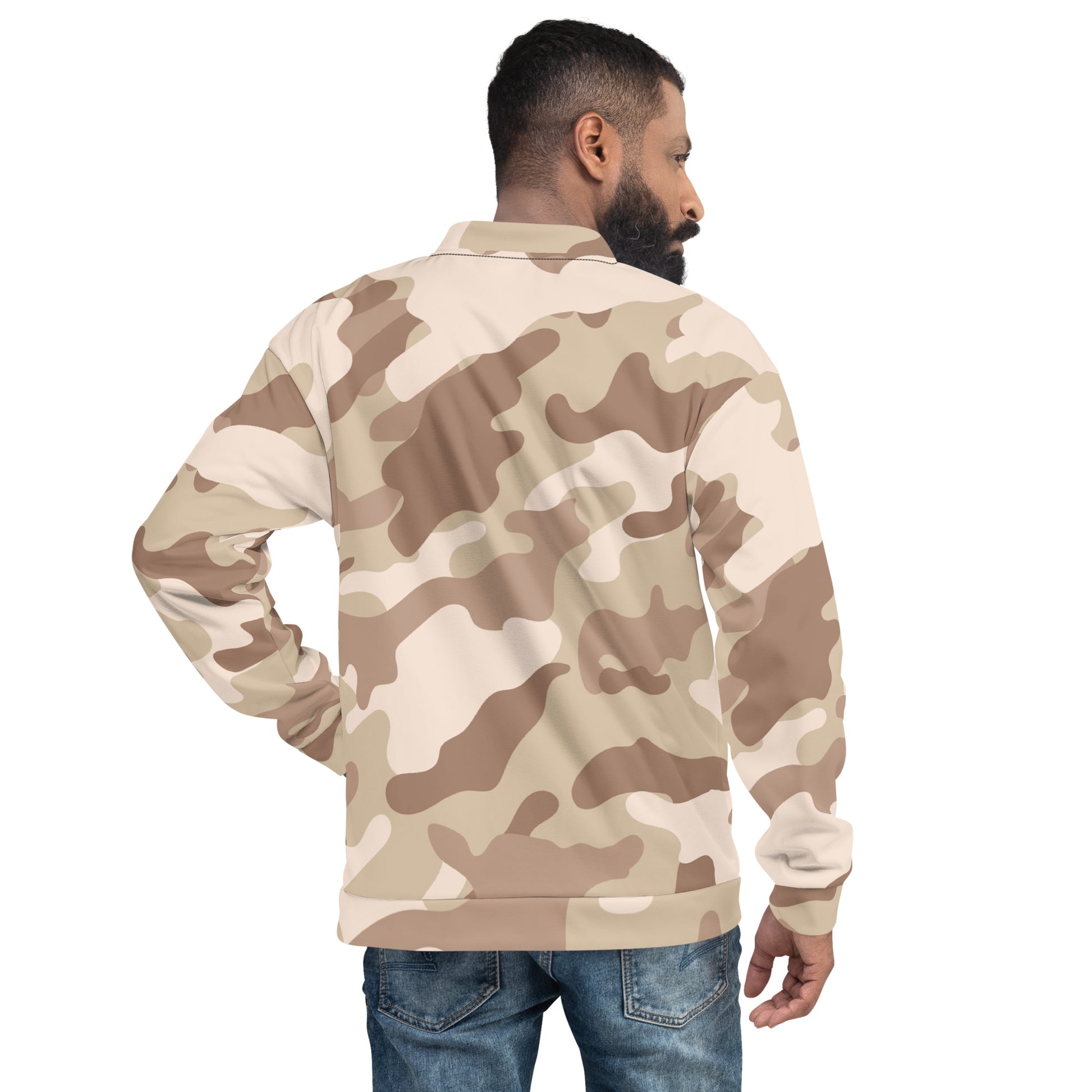 Camo Bomber Jacket | Unisex | Desert Brown Camouflage