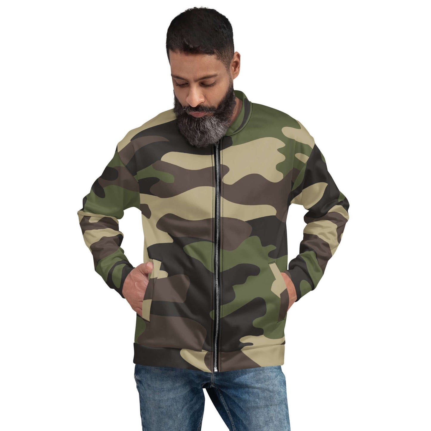 Camo Bomber Jacket | Unisex | Classic Green