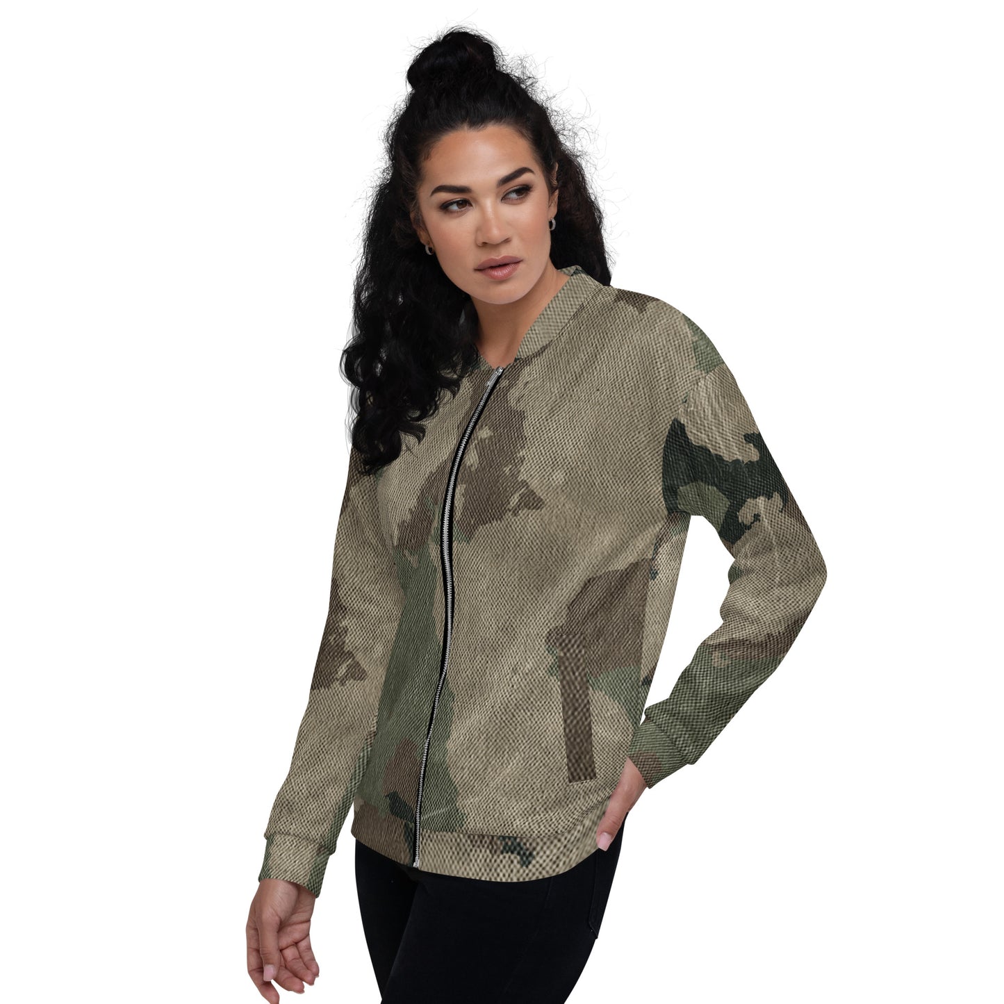 Camo Bomber Jacket | Unisex | Dirty Old Brown