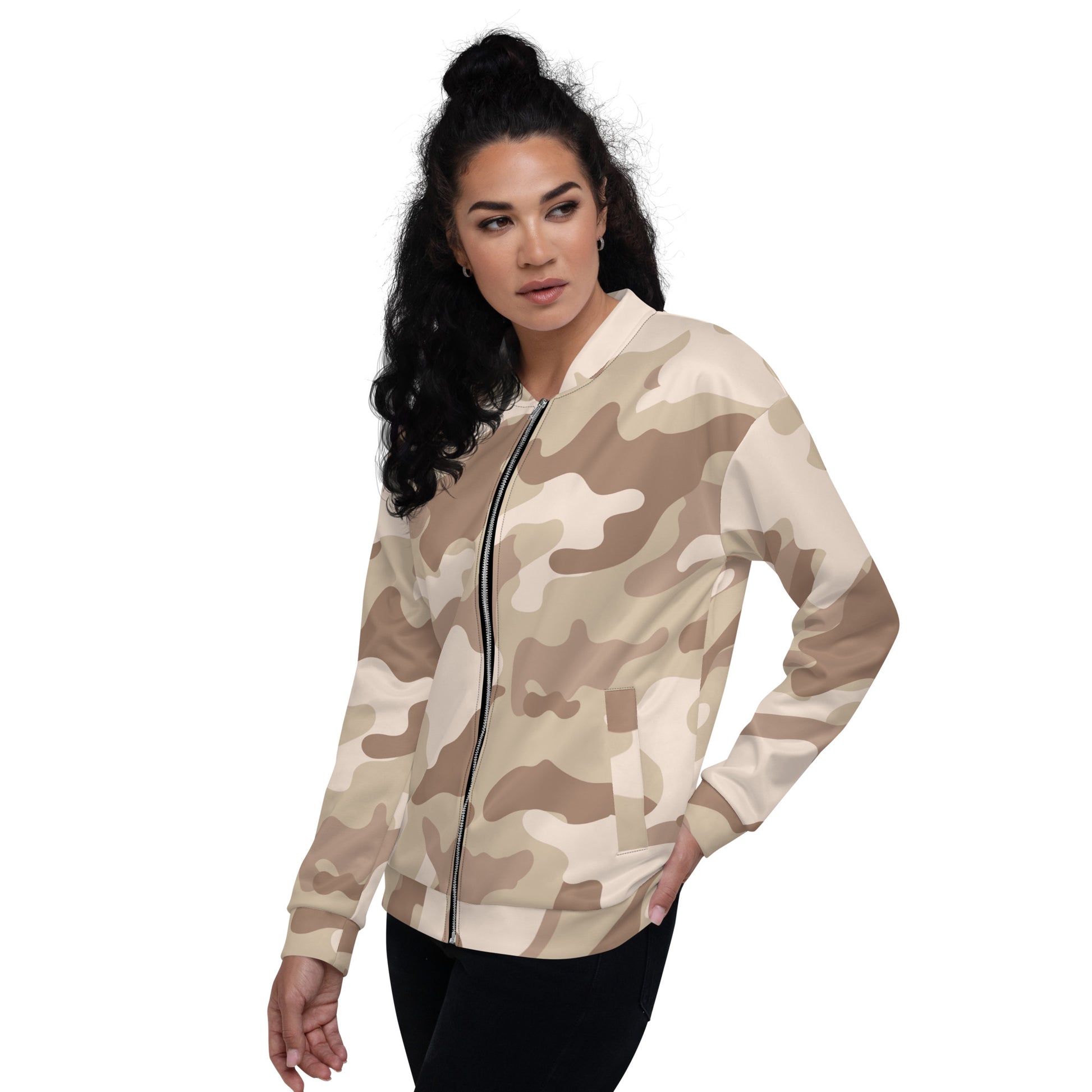 Camo Bomber Jacket | Unisex | Desert Brown Camouflage