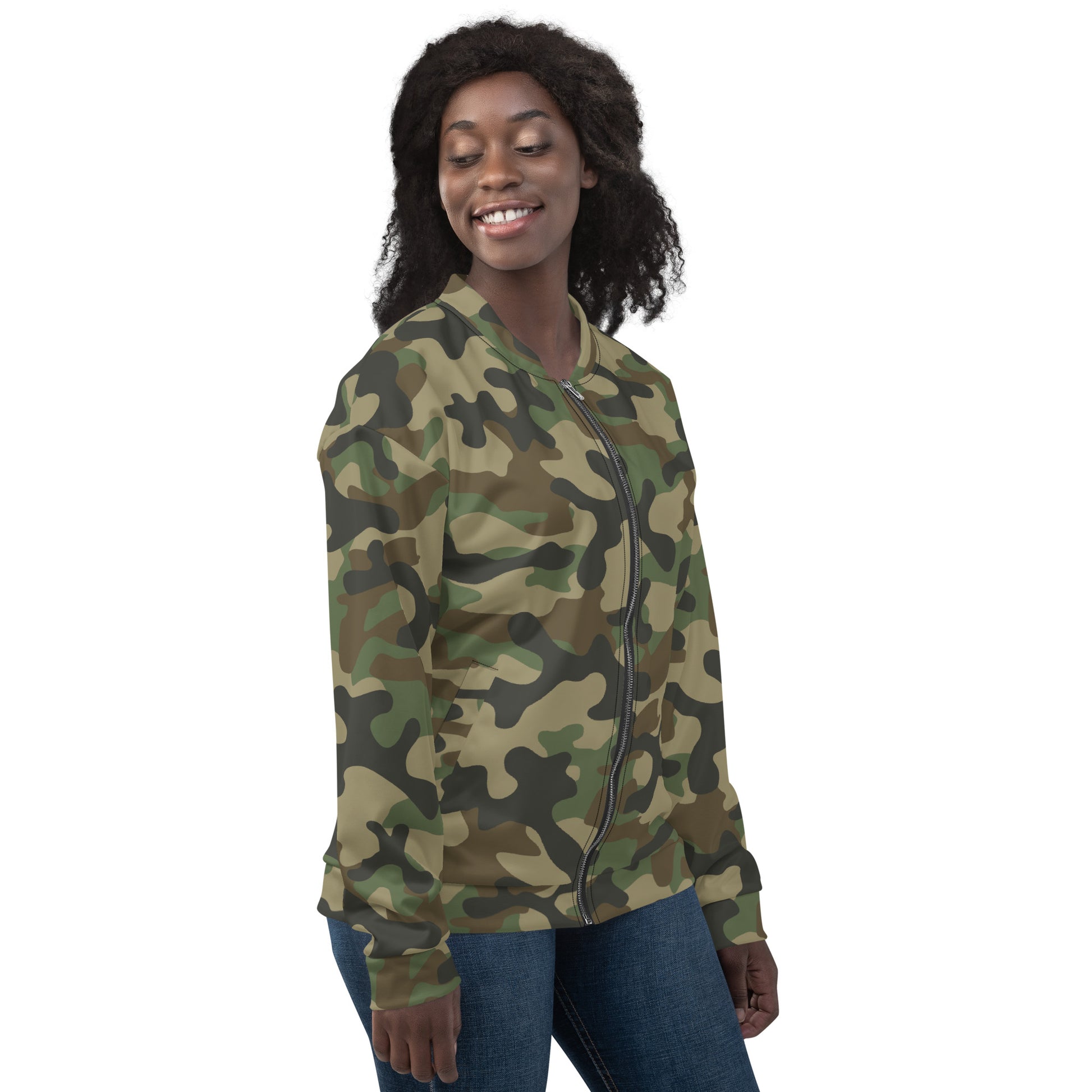 Camo Bomber Jacket | Unisex | Military Brown Camouflage