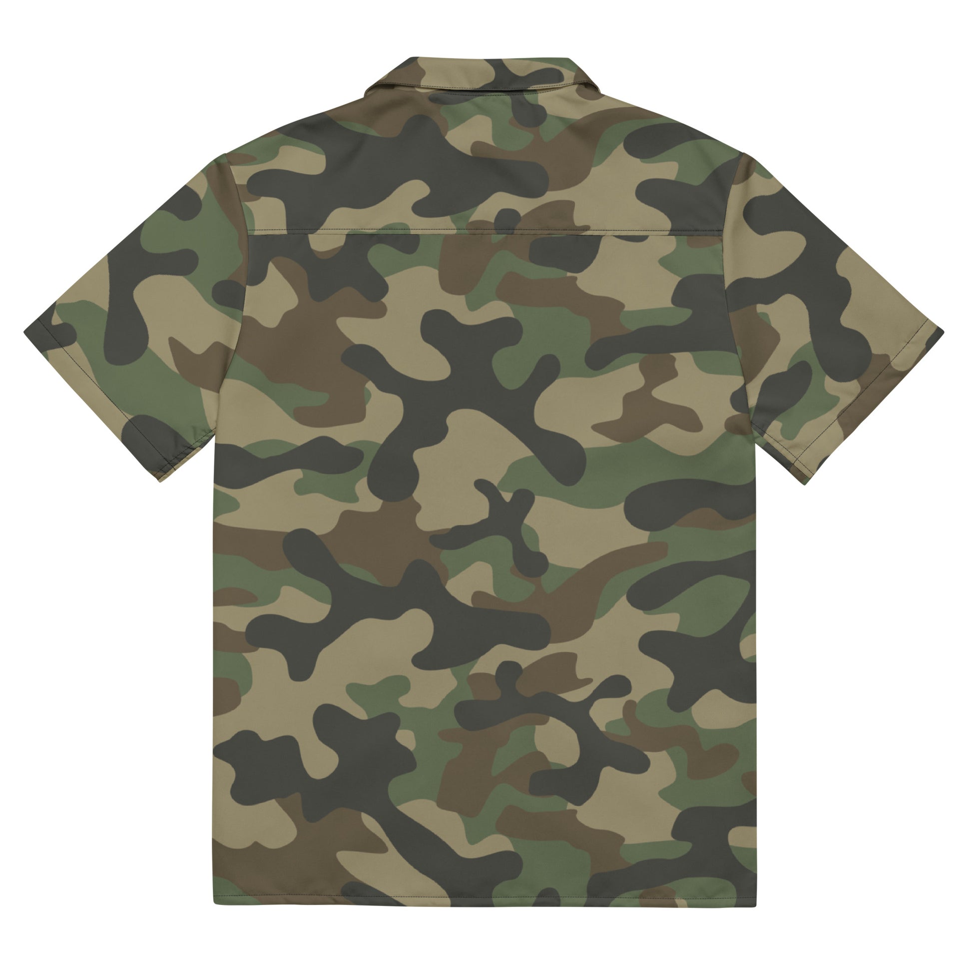 Camo Button Up Shirt | Military Brown