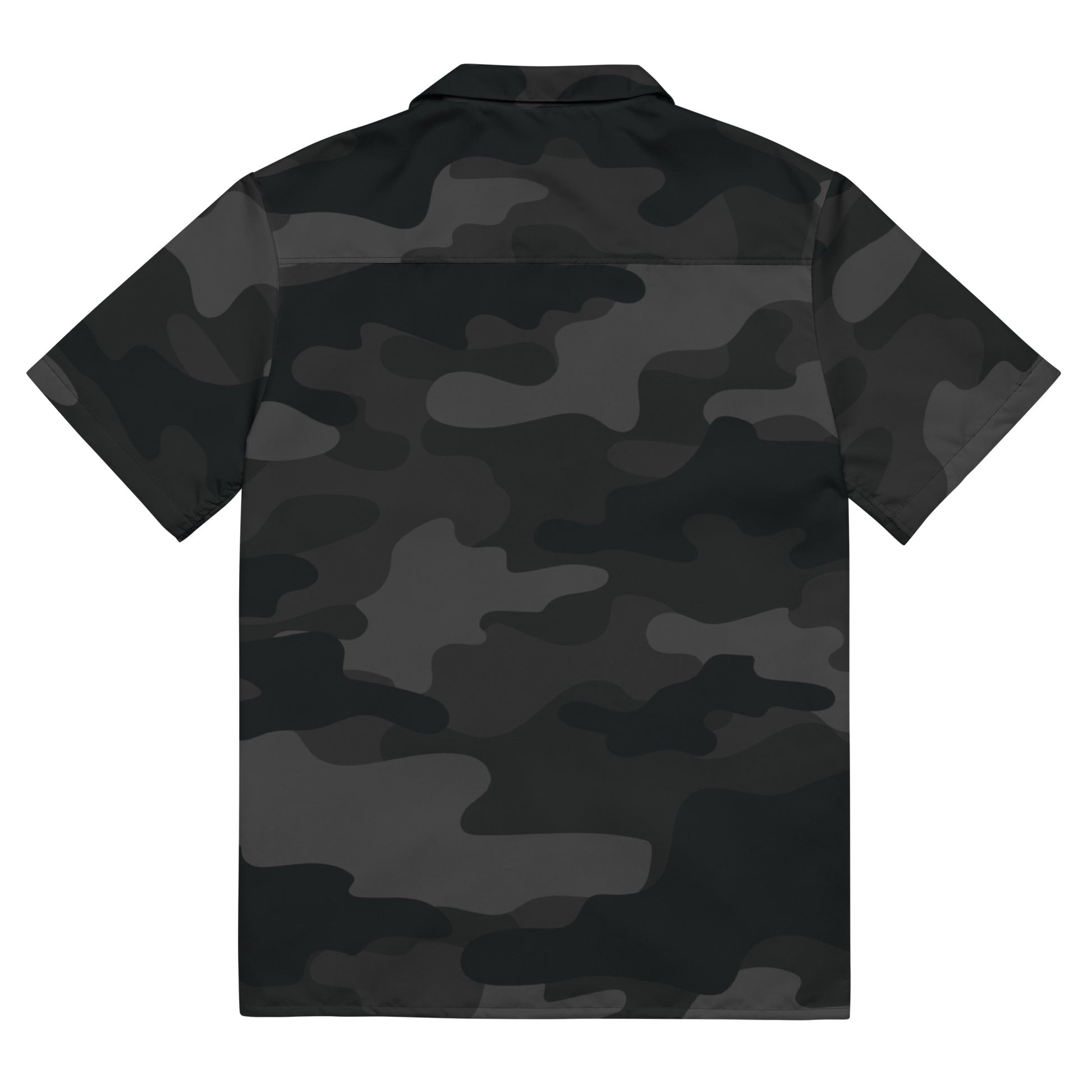 Camo Button Up Shirt | Black Camouflage