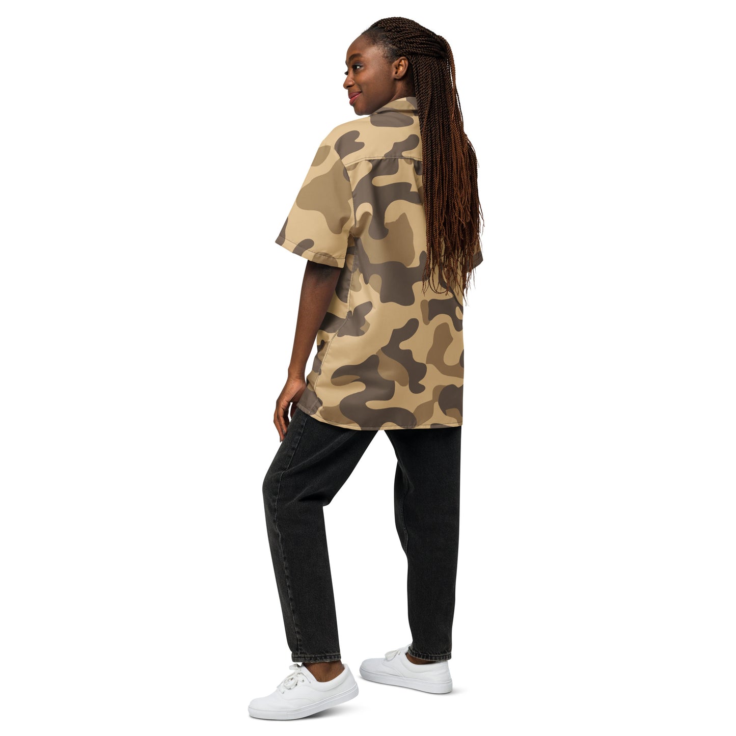 Camo Button Up Shirt | Khaki Camouflage