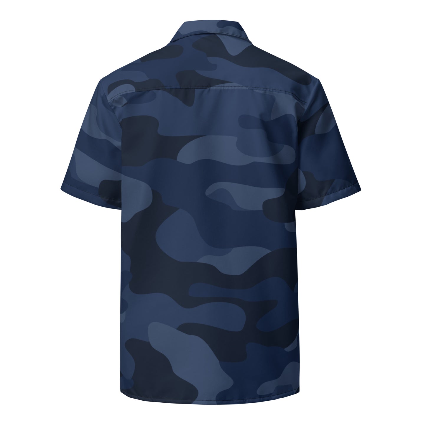 Camo Button Up Shirt | Deep Blue Camouflage