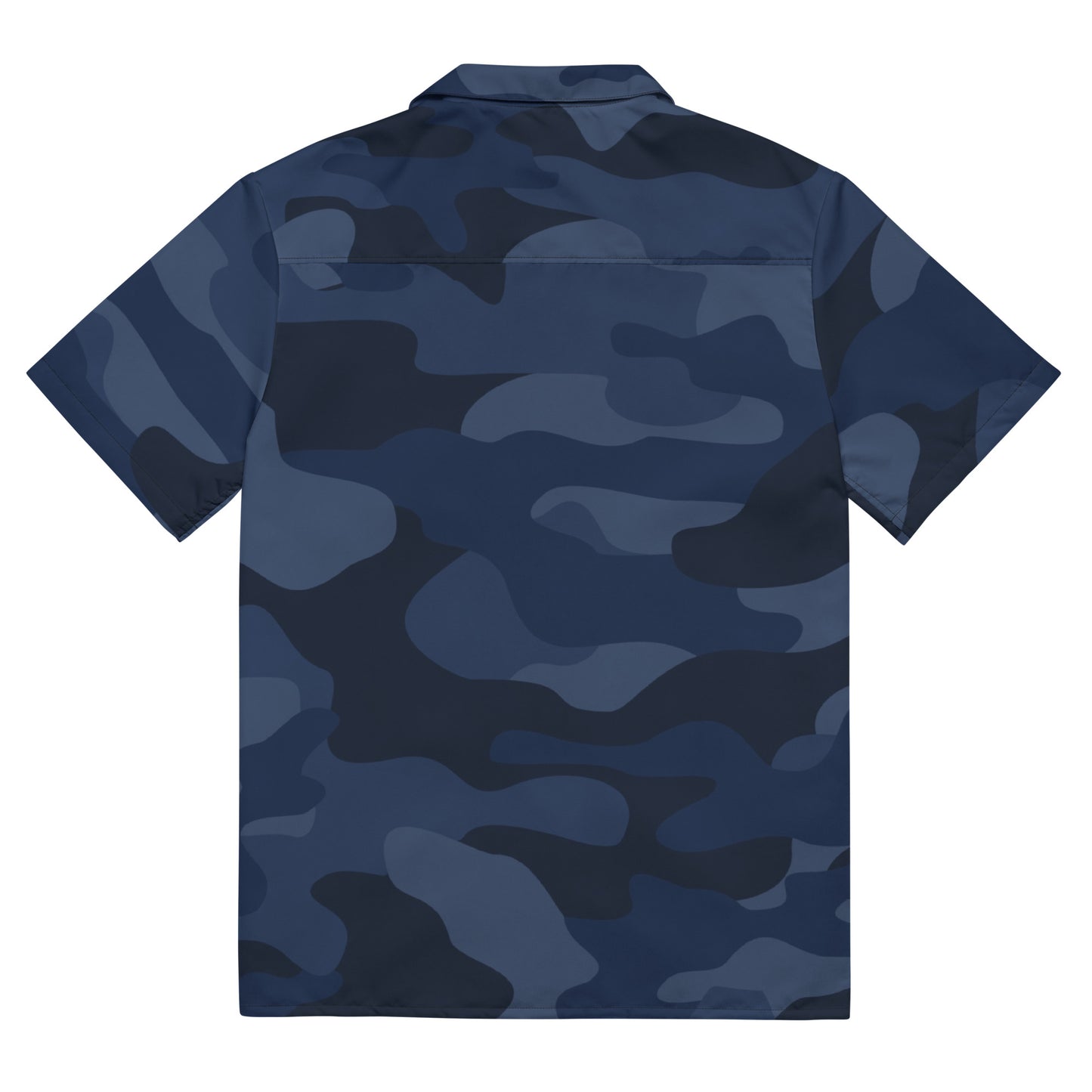 Camo Button Up Shirt | Deep Blue Camouflage