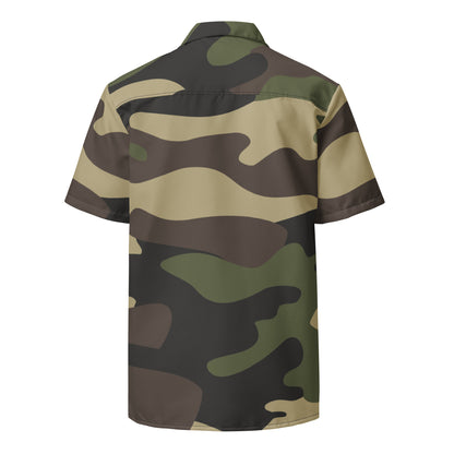 Camo Button Up Shirt | Classic Green Camouflage