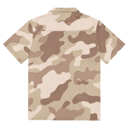 Camo Button Up Shirt | Desert Brown Camouflage