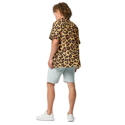 Leopard Button Up Shirt | OVERSIZED FIT | Brown & Black