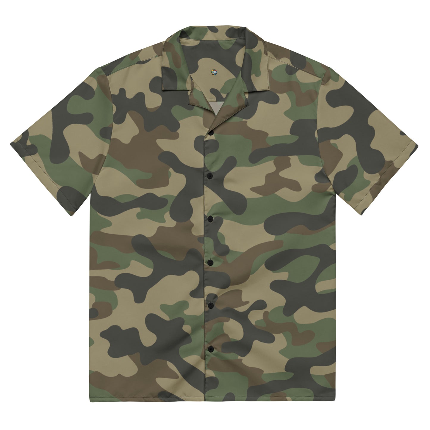 Camo Button Up Shirt | Military Brown